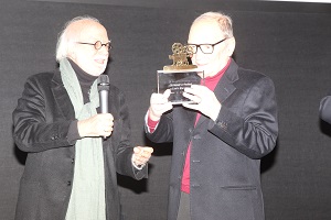 Ennio Morricone ha ricevuto il premio alla carriera alla XX edizione del Roma Film Festival
