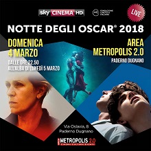 OSCAR 2018 - La notte degli Oscar live all'Area Metropolis 2.0 di Paderno Dugnano