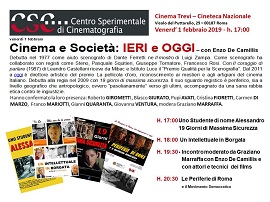 CINEMA E SOCIETA': IERI E OGGI - Al Cinema Trevi di Roma una rassegna su Enzo De Camillis