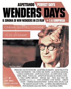 WENDERS DAYS - Al cinema Quattro Fontane di Roma una retrospettiva dedicata a Wim Wenders