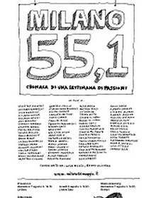 locandina di "Milano 55,1. Cronaca di una Settimana di Passioni"