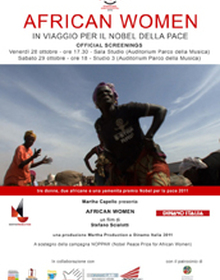 locandina di "African Women: in Viaggio per il Nobel della Pace"