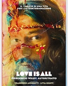 locandina di "Love is All. Piergiorgio Welby, Autoritratto"