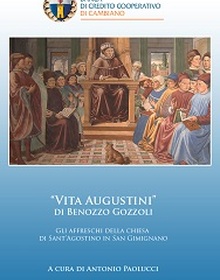 locandina di ""Vita Augustini" di Benozzo Gozzoli. Gli Affreschi della Chiesa di Sant'Agostino in San Gimignano"