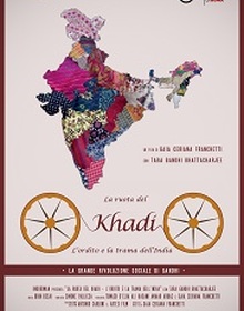 locandina di "La Ruota del Khadi - L'Ordito e la Trama dell'India"